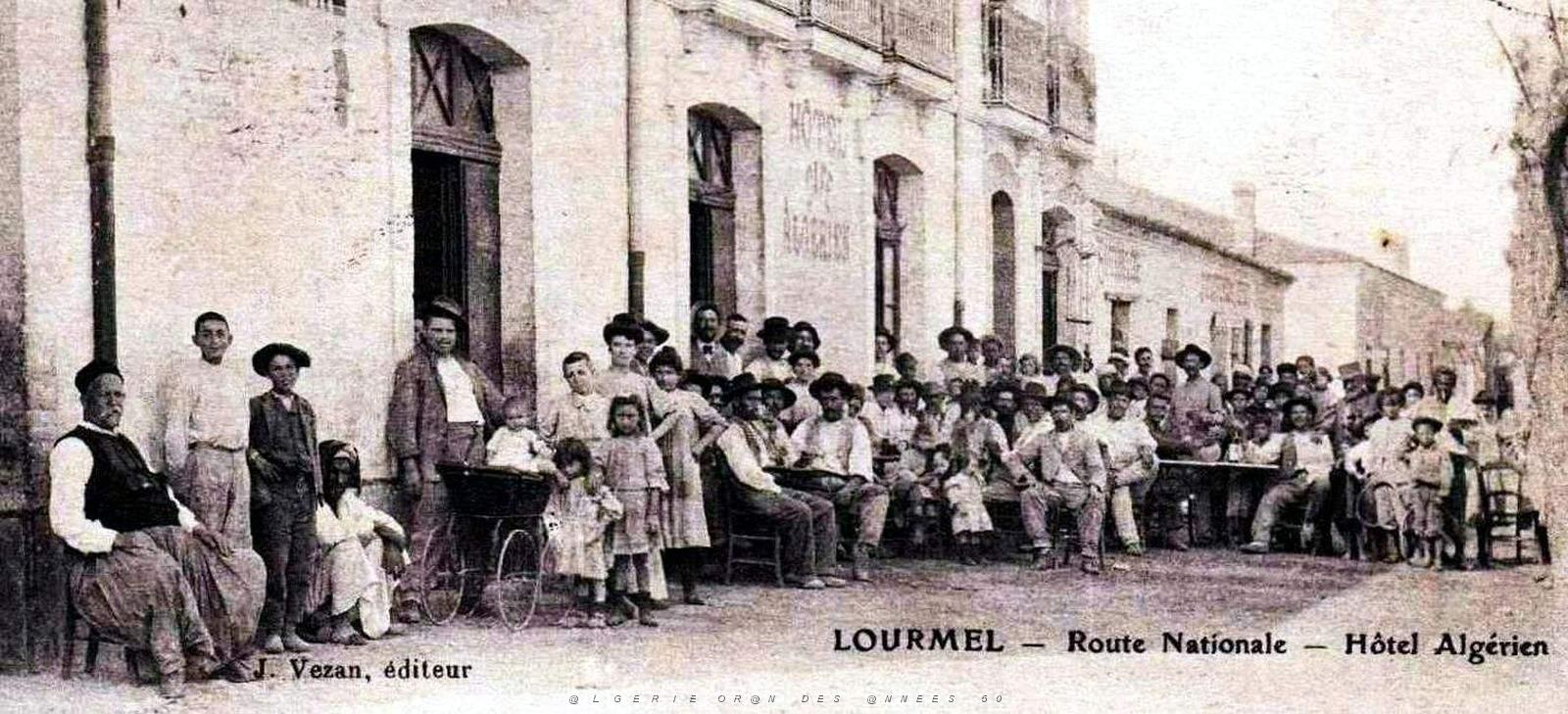 1902- Lourmel - Route Nationale - Boulangerie et Hotel Algerien2.jpg